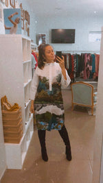 Carregar imagem no visualizador da galeria, Vestido estilo camiseiro, com pintura estampada.
